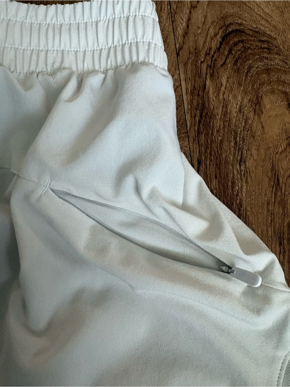 Athleta Mesh Racer 4” Short White - Picture 9 of 10